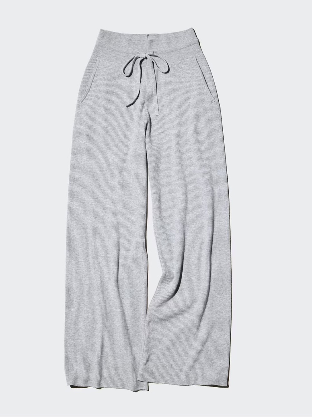Uniqlo Women's Wide-Leg Drawstring Pants in Light Gray (MAKE OFFER💓)